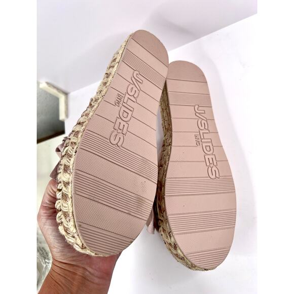 J/Slides Ritsy Espadrille Pink Suede Bow Slides Size 8.5 NWOB - Picture 6 of 10